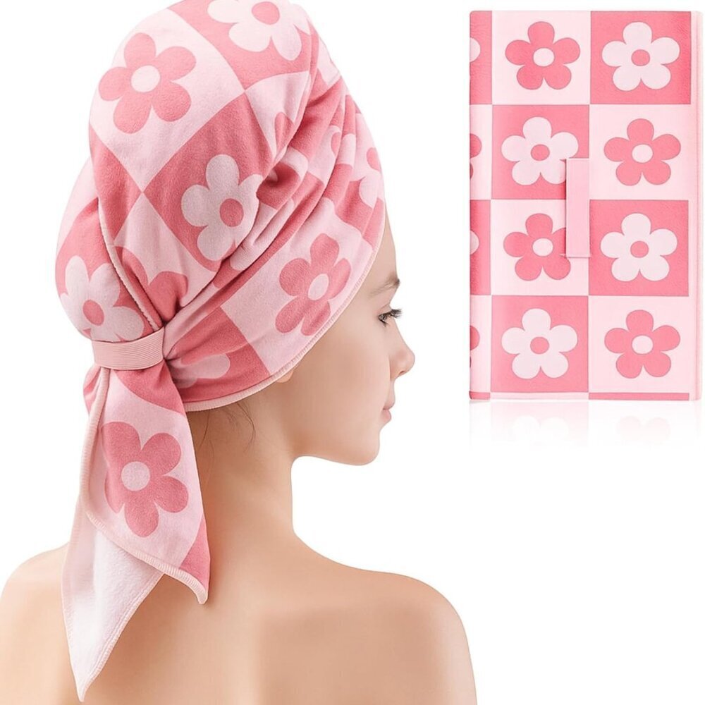 Microfiber Hair Towel Large Quick Dry Wrap for Women Home Beach Yoga Gym